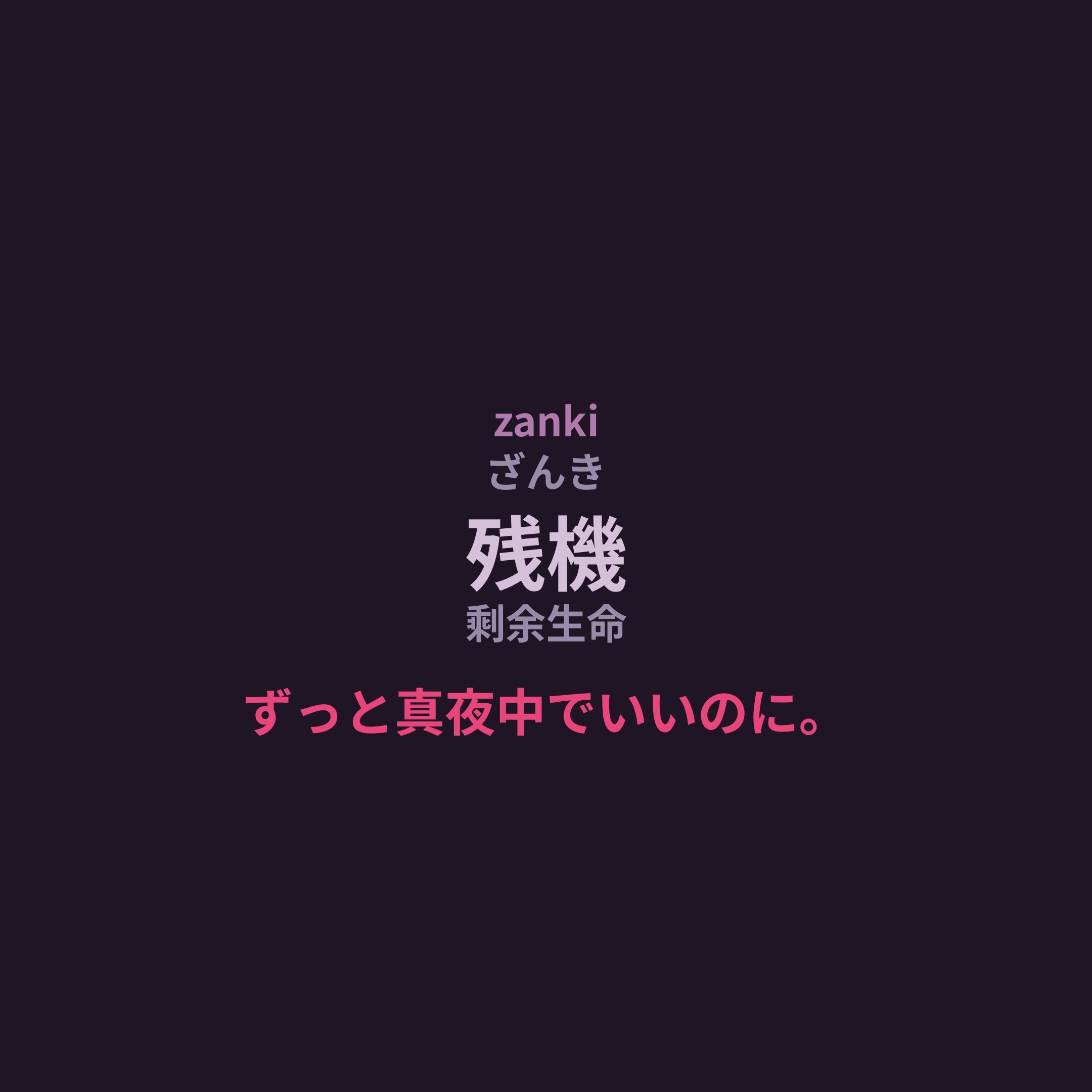 ずっと真夜中でいいのに。 (Zutomayo) - 残機/剩余生命