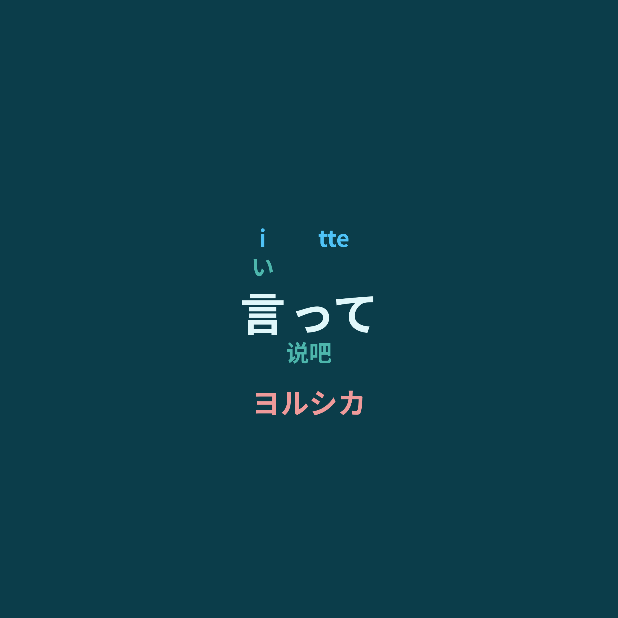 ヨルシカ (Yorushika) - 言って/说吧